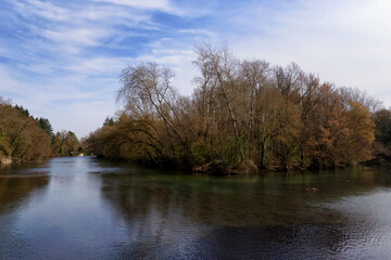 The Loiret river bank near Orleans city