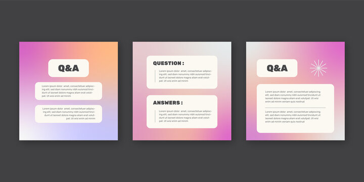 concept question and answer time for social media post instagram template