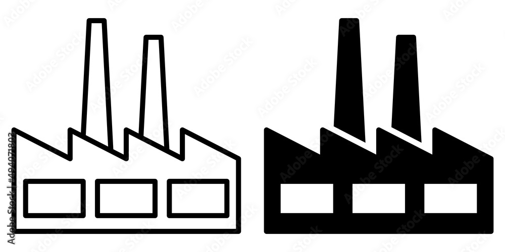 Fototapete ofvs30 outlinefilledvectorsign ofvs - factory building vector icon . isolated transparent . industry