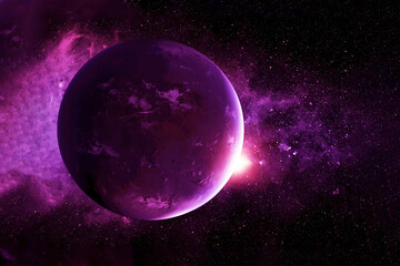 Fototapeta na wymiar Exoplanet in deep space. Elements of this image furnished by NASA