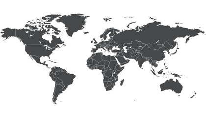 Obraz premium World map. Color vector modern. 