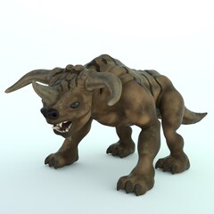 Fototapeta premium 3d-illustration of an isolated alien bull