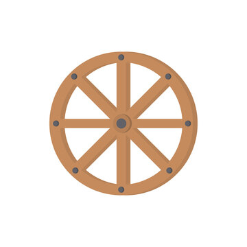 wooden wheel icon