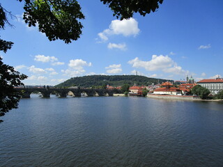 fleuve, eau, ville, ciel, prague, architecture, lac, europe, pont, paysage, bâtiment, chateaux, voyage, commune, tchèque, vue, tourisme, vltava, été, mer, panorama, urbain, commonwealth, île