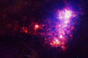 Beautiful bright galaxy. Elements of this image furnished by NASA