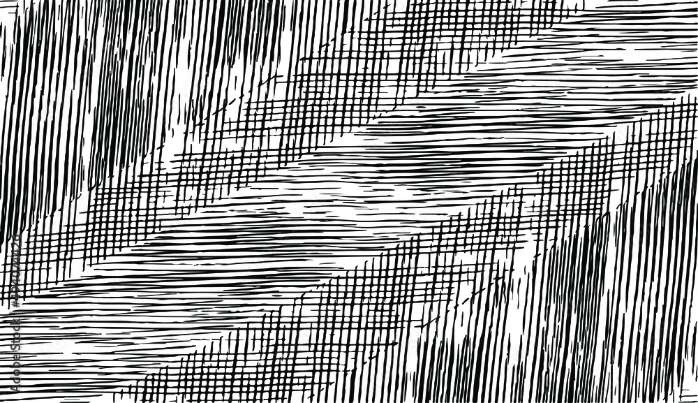 Poster Slim lines texture. Parallel and intersecting lines abstract pattern. Abstract textured effect. Black isolated on white background.Vector illustration. EPS10.
