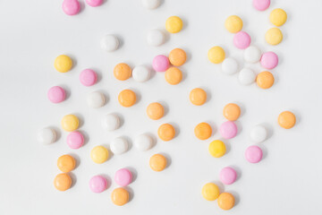 Candy on the white background