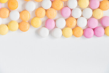 Candy on the white background