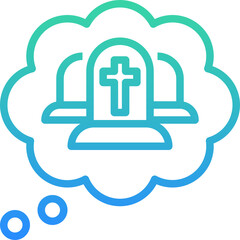 Thinking death icon