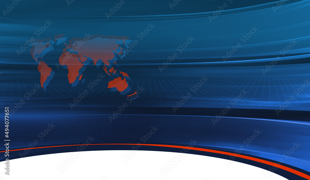 Poster 3d rendering of world map with copy space - news concept