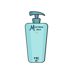 Isolated blue fragance women makeup beauty vector illustration