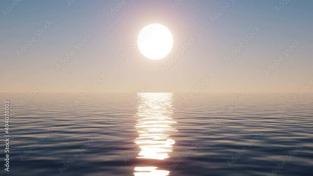 Aufkleber sunlight and water surface, 3d rendering.