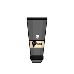 Isolated black cream men makeup beauty vector illustration