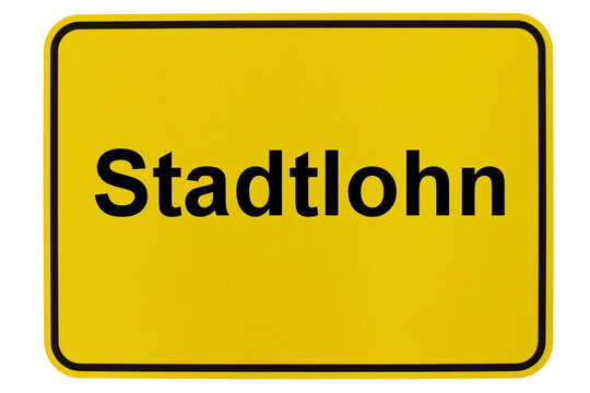 Illustration eines Ortsschildes der Stadt Stadtlohn