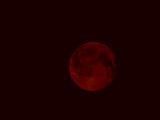 full moon in dark colors