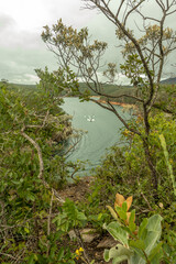 Obraz premium Natural landscape of the city of Capitólio, State of Minas Gerais, Brazil