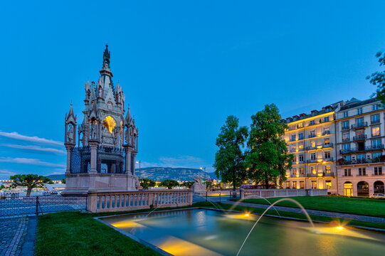 Brunswick monument by night, Geneva, Switzerland, HDR