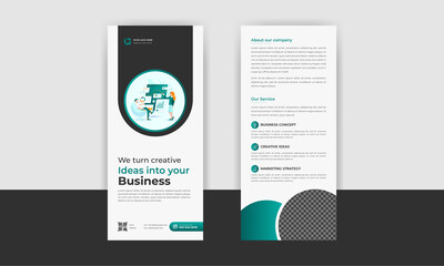 Modern and creative corporate dl flyer or rack card design template