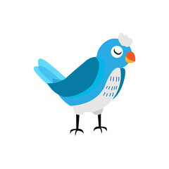 Isolated blue bird animal fly nature wild vector illustration