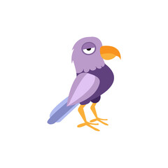 Isolated lilac bird animal fly nature wild vector illustration