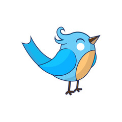 Isolated blue bird animal fly nature wild vector illustration