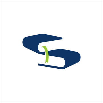 Letter S smart book vector template