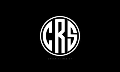 CRS letter in circle logo design - obrazy, fototapety, plakaty