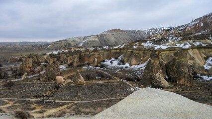 Beautiful shot of Pasabag Monks Valley in Cappadocia, Turkey