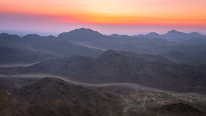 Saint Catherine mountain range in Egypt