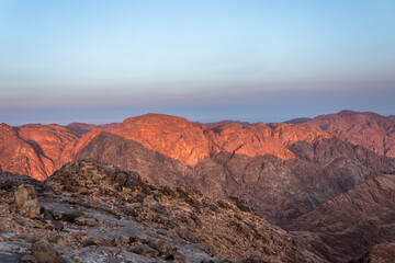 Fototapeta na wymiar Saint Catherine mountain range in Egypt