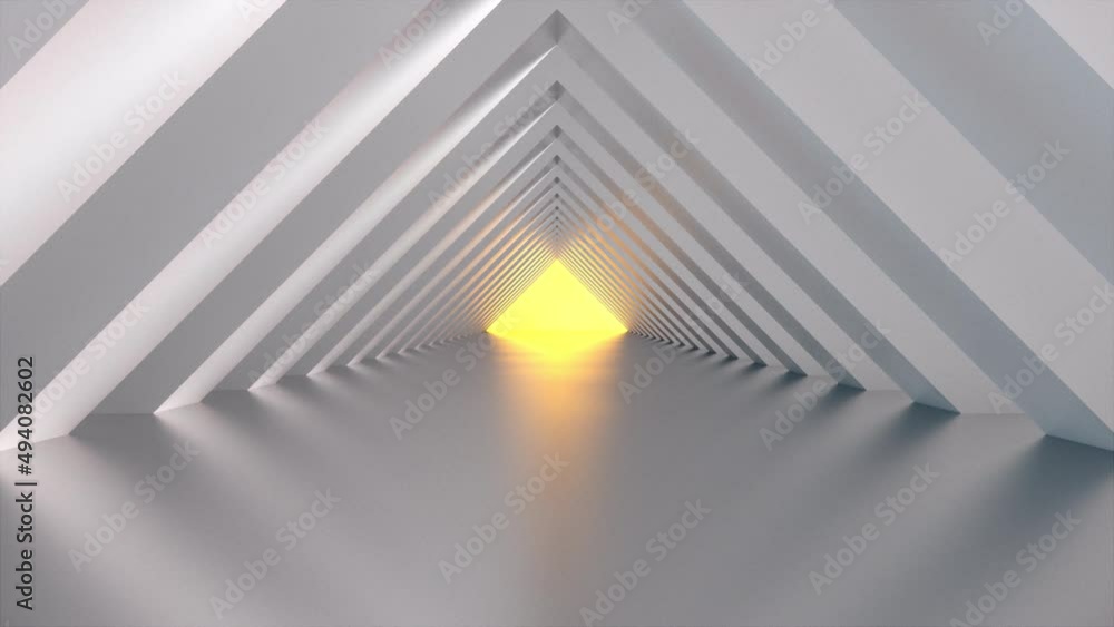 Poster futuristic tunnel. computer generated 3d render