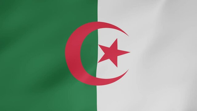 Bandera animada, Argelia. 4K