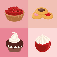 dessert pastry icons