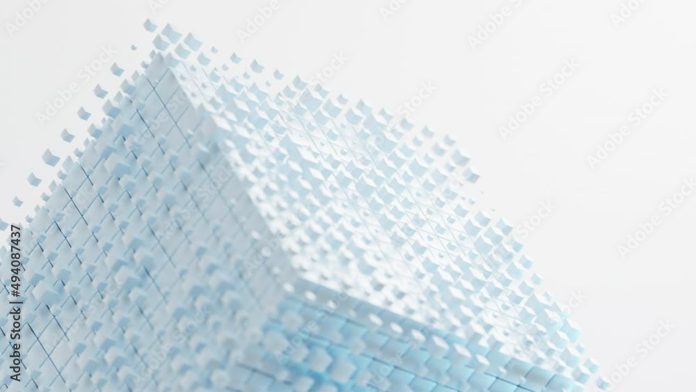 Poster abstract cube material, geometry background, 3d rendering.
