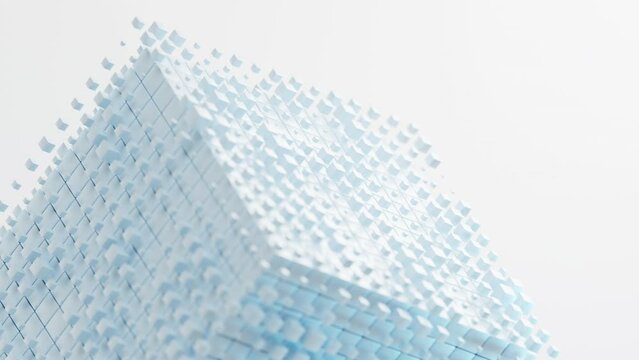 Abstract cube material, geometry background, 3d rendering.