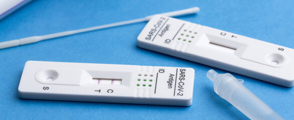 Positive test result by using rapid test device for COVID-19.