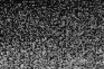 Pixel pattern of a digital glitch / Abstract black and white pixel pattern background of a digital glitch.