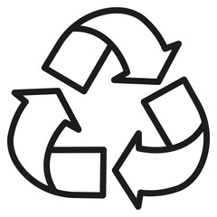 Ikona recykling. Ekologia, grafika wektorowa. - obrazy, fototapety, plakaty
