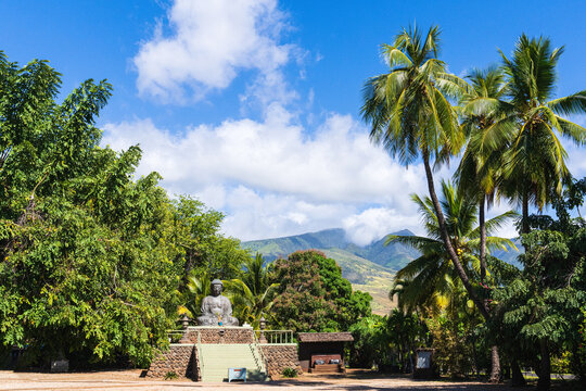 Buddhist Jodo Mission in tropical setting.