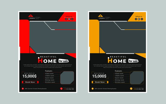 Real estate sale flyer template