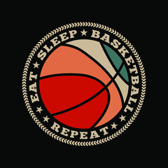 Basketball Typography High-Quality T-shirt Design Template, Sticker, Jersey, Logo