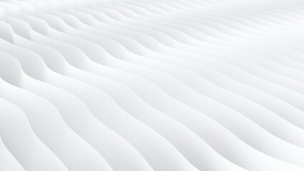 Abstract illustration with white waves. Wavy light 3d background.