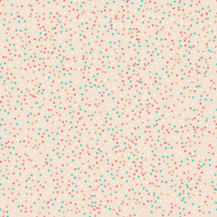 Colorful bright cake topping dots seamless repeating pattern,use for textile print, party invitation,packaging,menu design,scrapbooking,template