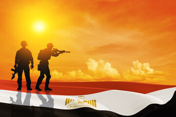 Egypt celebration. Greeting card for Sinai independence day, Memorial Day, Armed forces day.