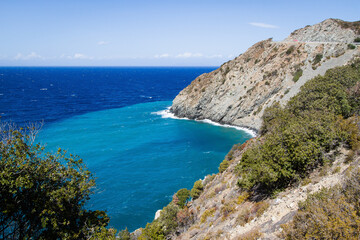 Fototapeta na wymiar Beautiful coastline at the island of Elba in Italy