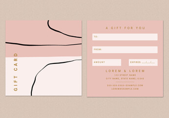 Modern Abstract Gift Card Layout