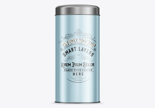 Colored  Tin Mockup