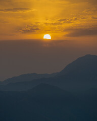 sunset in the mountains
