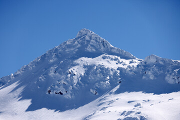 Winter landscape in the Transylvanian Alps - Fagaras Mountains, Romania, Europe
