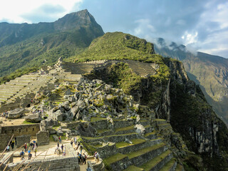 Ceremonial altar to the Sun in Machu Picchu Cusco Cuzco Peru